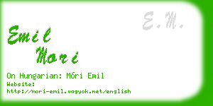 emil mori business card